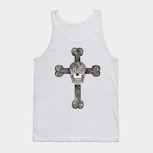 Skull and cross bone day of the dead. Tank Top